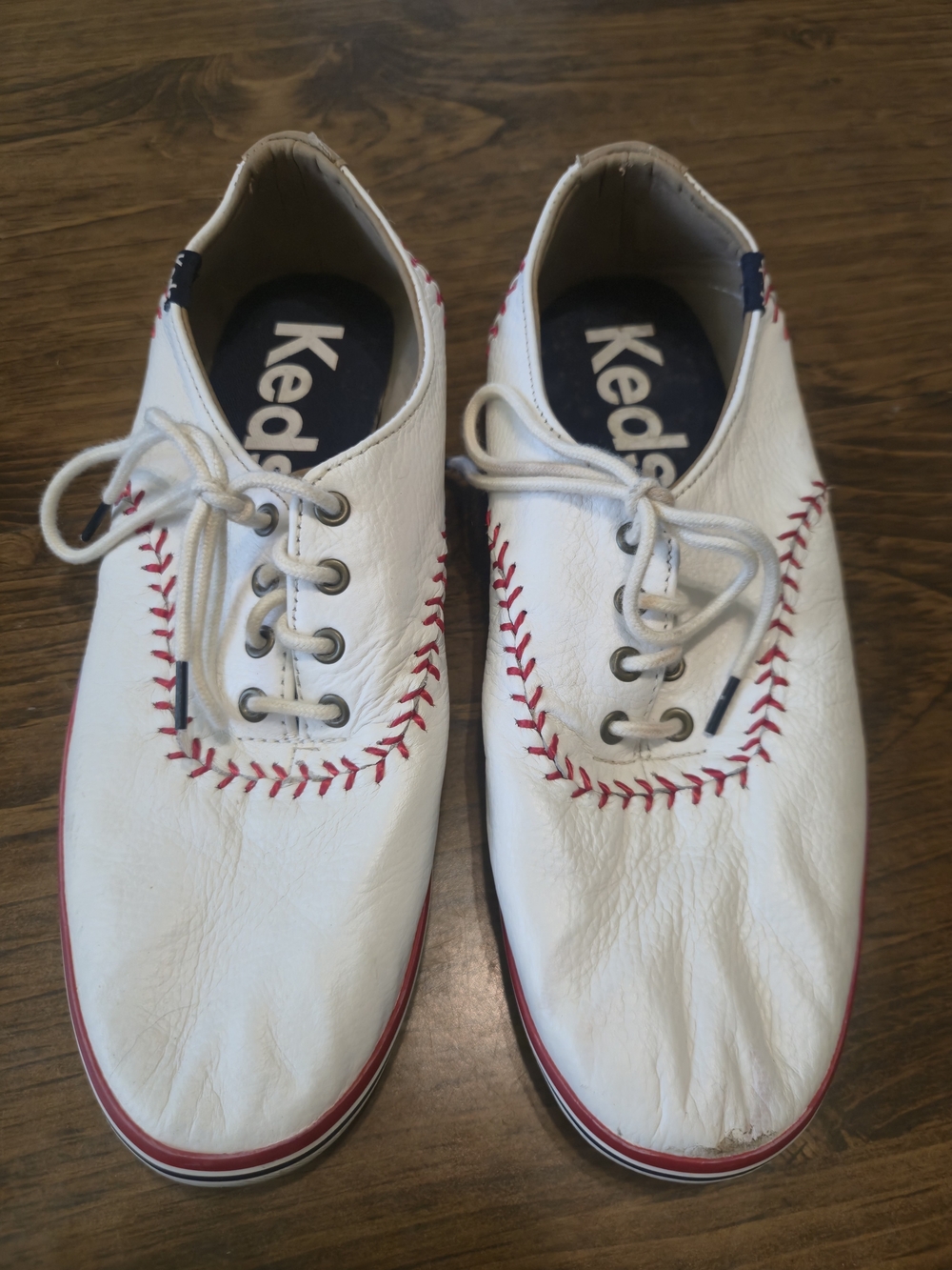 Vintage Keds “Championship Series” Baseball Stitch leather sneakers, 7.5